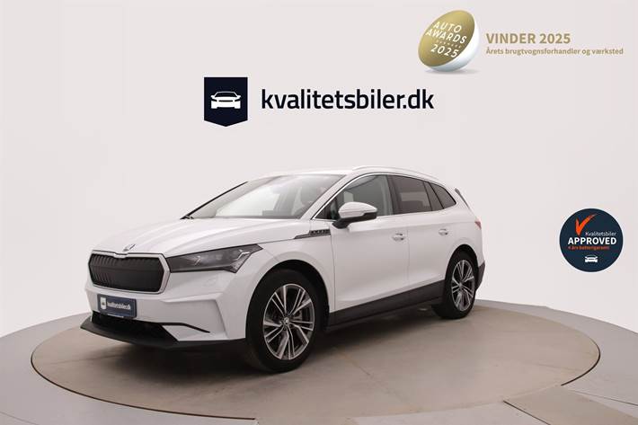 Hvid Skoda Enyaq fra 2022