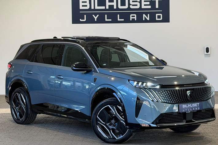 Blå Peugeot e-5008 fra 2024