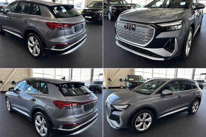 Grå Audi Q4 e-tron fra 2024