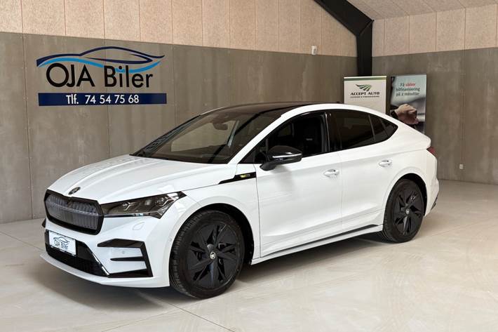 Hvid Skoda Enyaq fra 2023