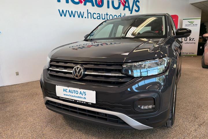 Grå VW T-Cross fra 2019