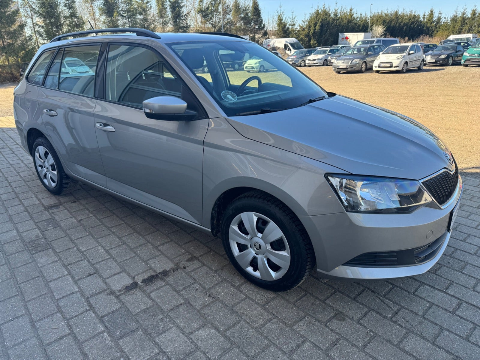 Grå Skoda Fabia fra 2016
