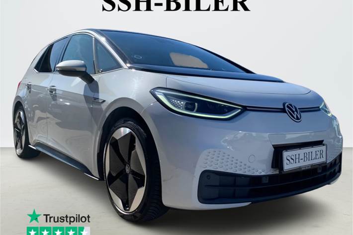 Hvid VW ID.3 fra 2020 set udefra