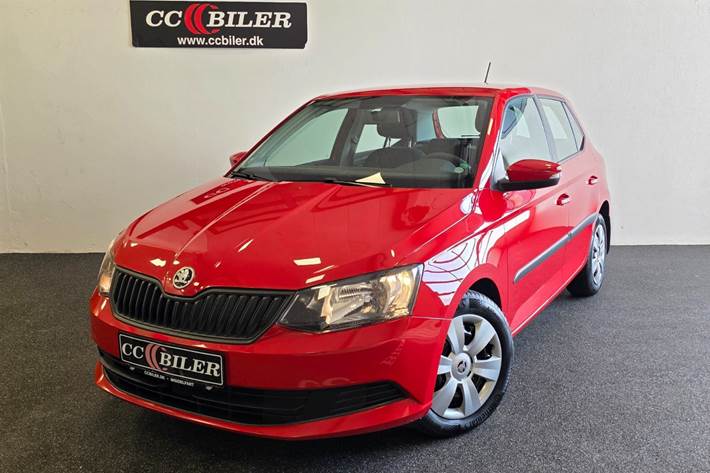 Rød Skoda Fabia fra 2018