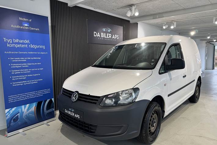 Hvid VW Caddy fra 2015