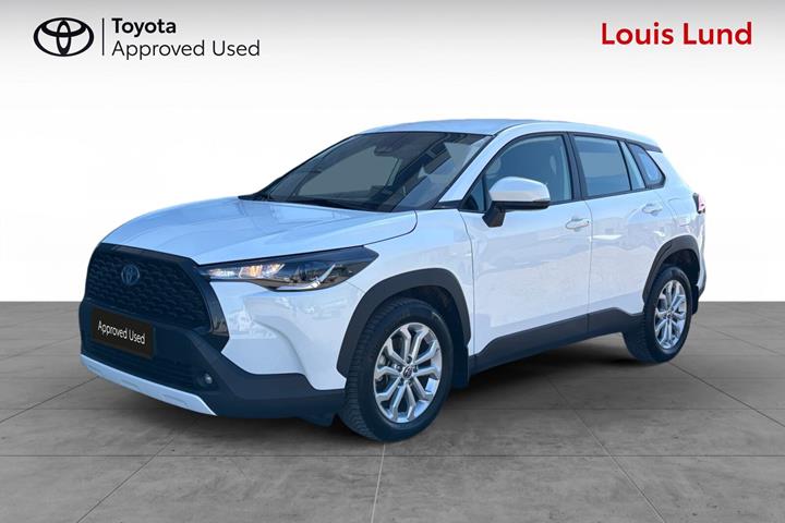 Hvid Toyota Corolla Cross fra 2023 set udefra