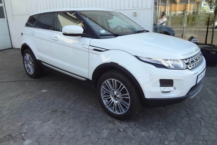 Hvid Land Rover Range Rover evoque fra 2012