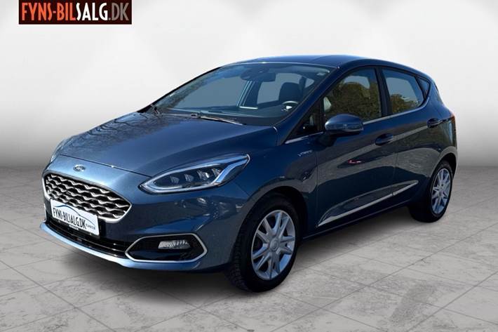Blå Ford Fiesta fra 2019