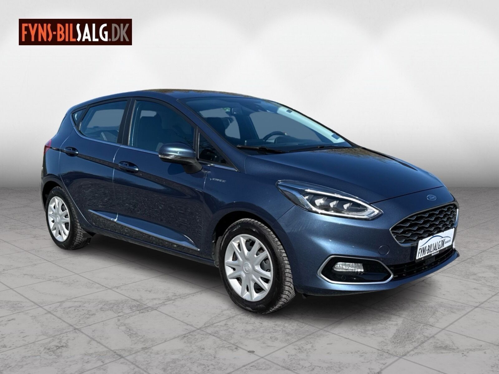 Blå Ford Fiesta fra 2019
