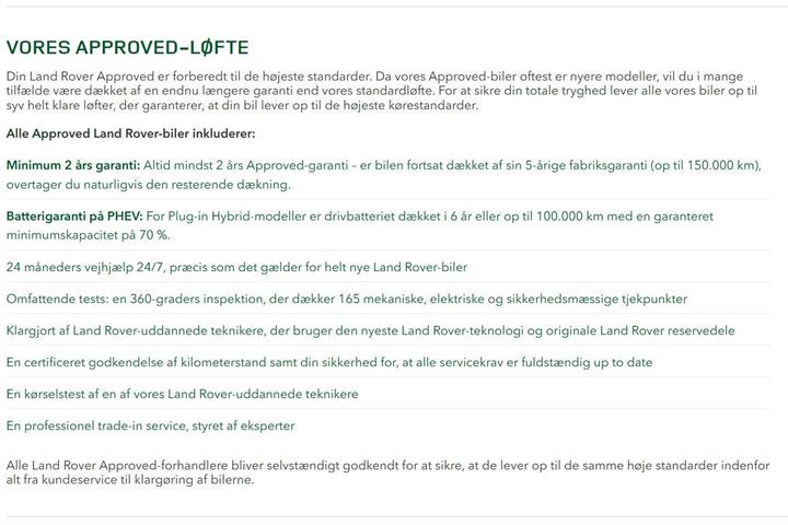 Hvid Land Rover Range Rover evoque fra 2023