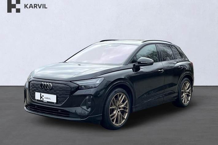Sort Audi Q4 e-tron fra 2024 set udefra