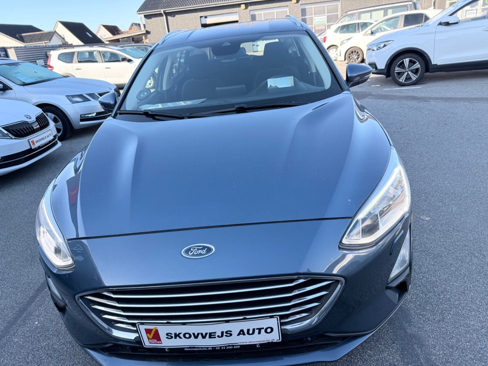 Blå Ford Focus fra 2019