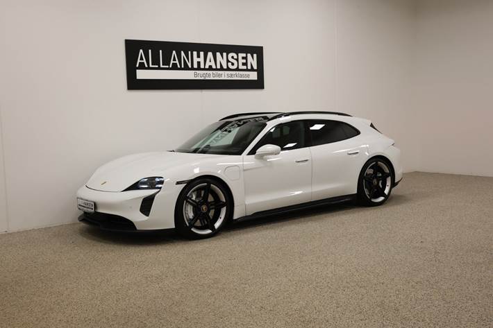 Hvid Porsche Taycan GTS fra 2022