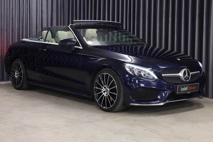 Blå Mercedes C250 d fra 2016