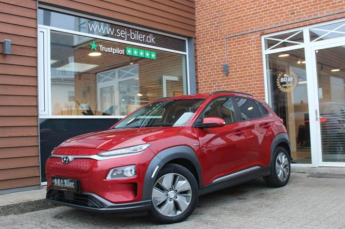 Rød Hyundai Kona fra 2020
