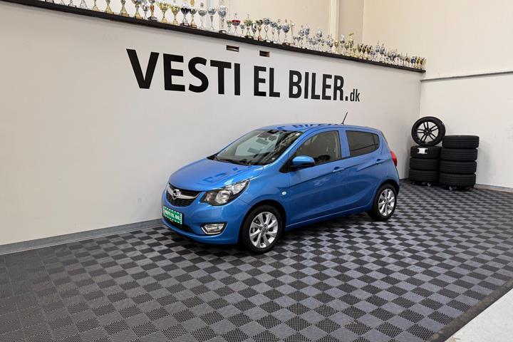 Blå Opel Karl fra 2016 set udefra
