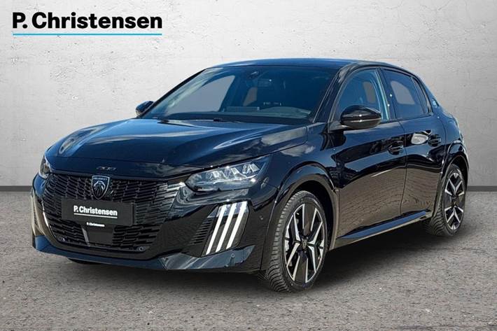 Sort Peugeot e-208 fra 2024