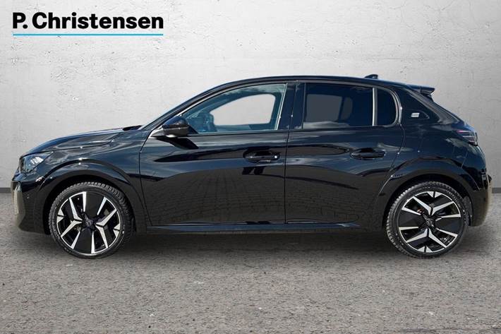 Sort Peugeot e-208 fra 2024