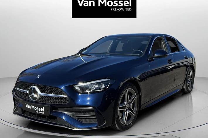 Blå Mercedes C200 fra 2021