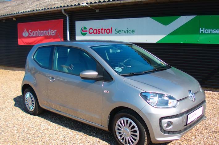 Sølv VW UP! fra 2014