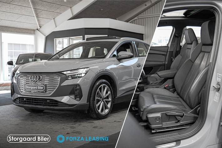 Grå Audi Q4 e-tron fra 2023