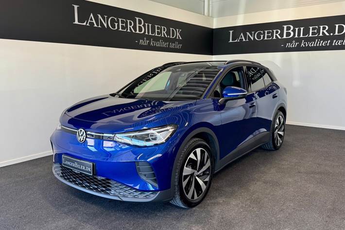 Blå VW ID.4 fra 2025 set udefra