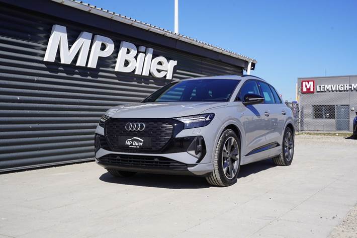 Grå Audi Q4 e-tron fra 2021