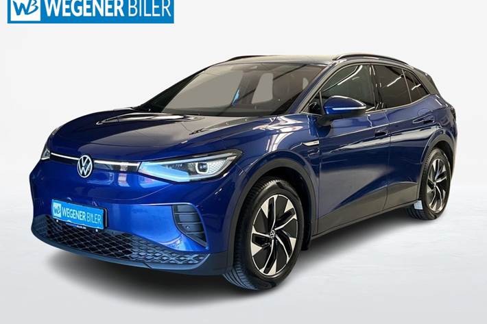 Blå VW ID.4 fra 2023 set udefra