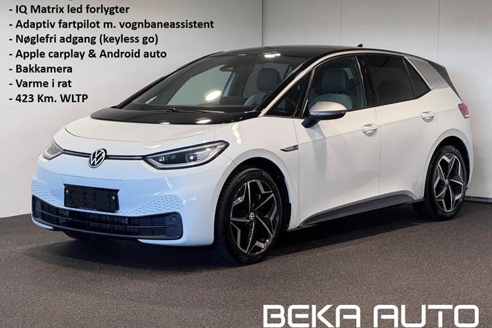 Hvid VW ID.3 fra 2020