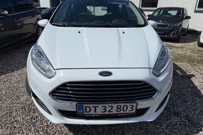 Hvid Ford Fiesta fra 2015