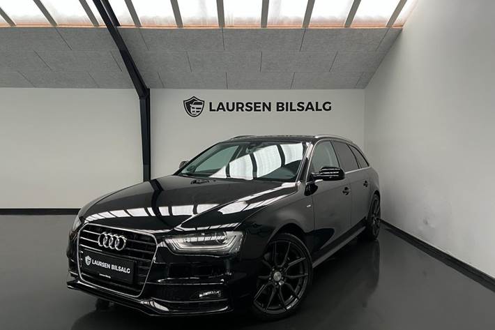 Sort Audi A4 fra 2015 set udefra