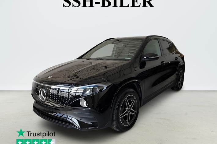 Sort Mercedes EQA250+ fra 2025 set udefra
