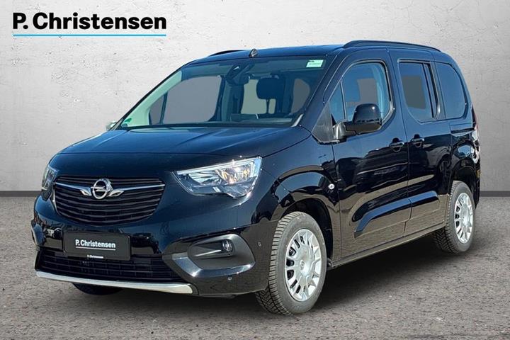 Sort Opel Combo-e Life fra 2023 set udefra