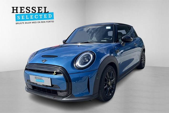 Blå Mini Cooper SE fra 2023