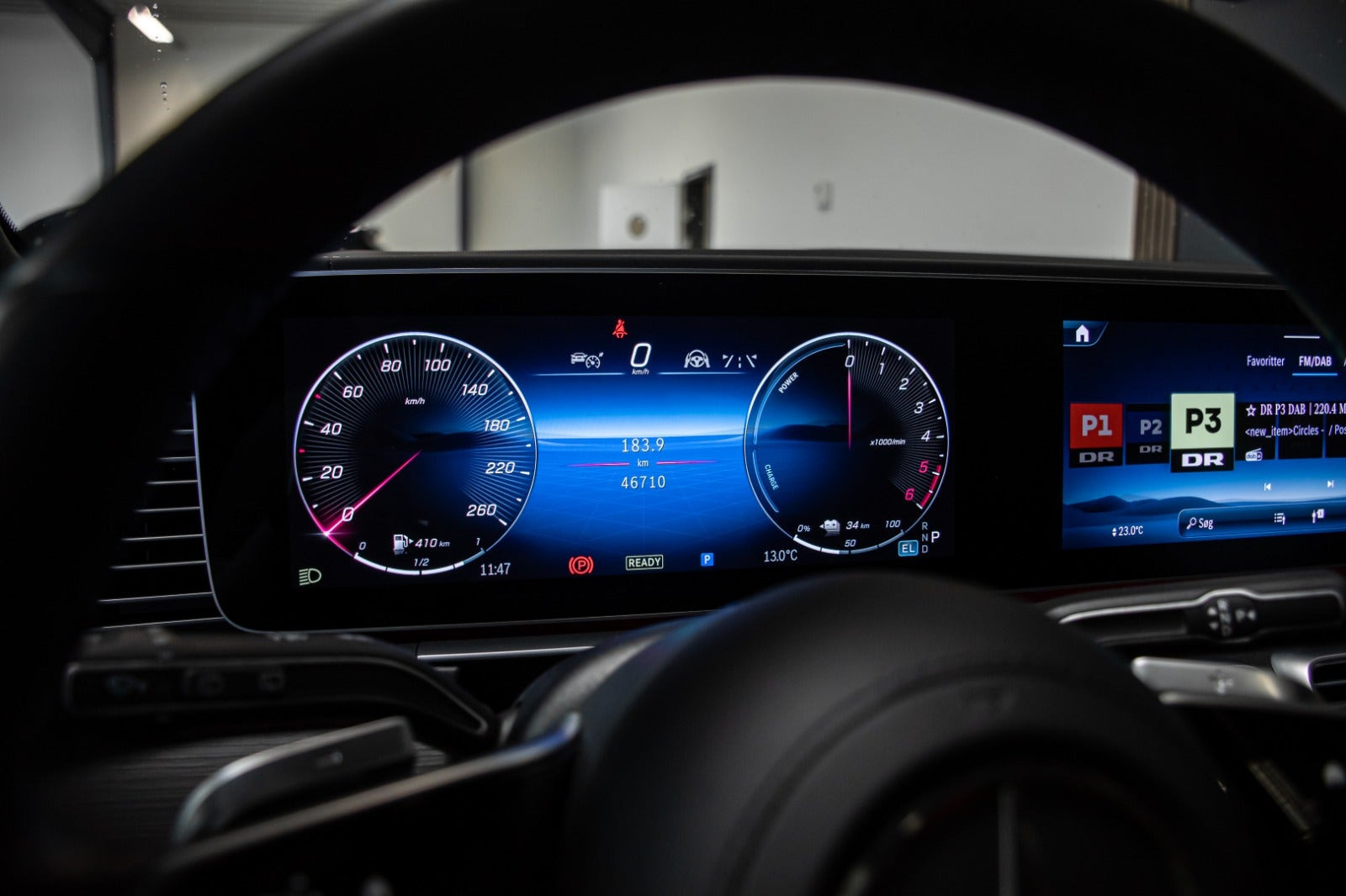 Grå Mercedes GLE350 de fra 2024