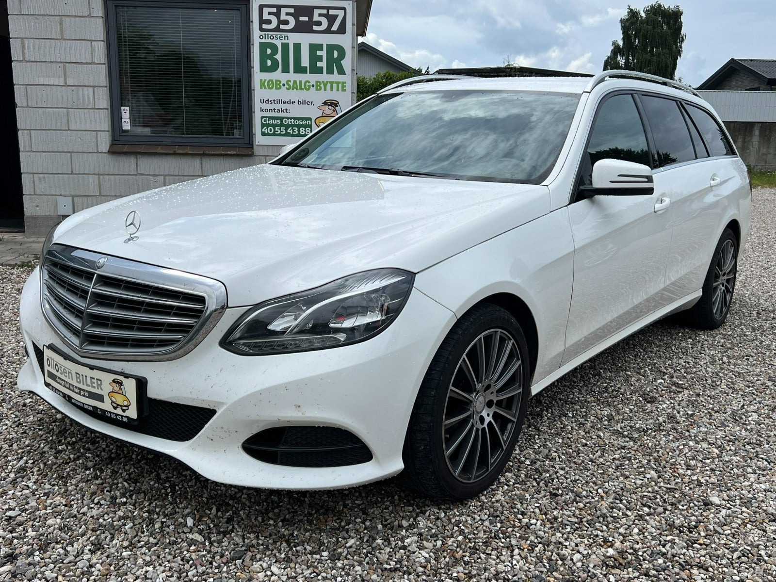 Hvid Mercedes E200 fra 2016