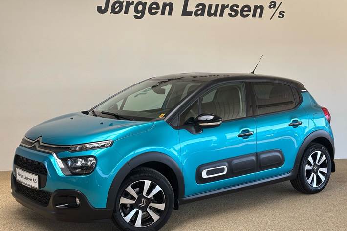 Blå Citroën C3 fra 2023 set udefra