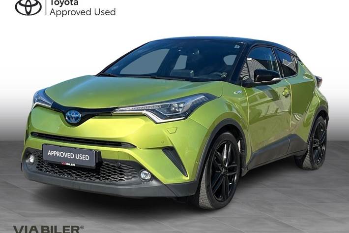 Grøn Toyota C-HR fra 2019 set udefra