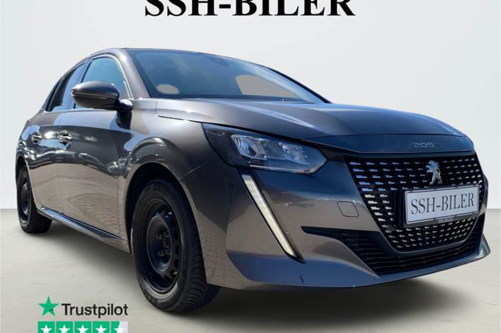 Grå Peugeot 208 fra 2021