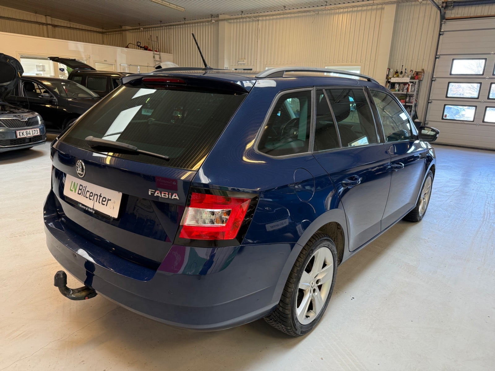 Blå Skoda Fabia fra 2018