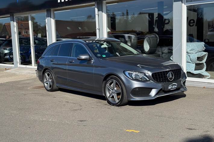 Grå Mercedes C220 d fra 2017