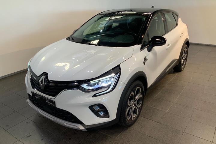 Hvid Renault Captur fra 2019 set udefra