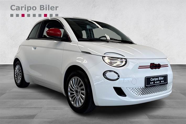 Hvid Fiat 500e fra 2023