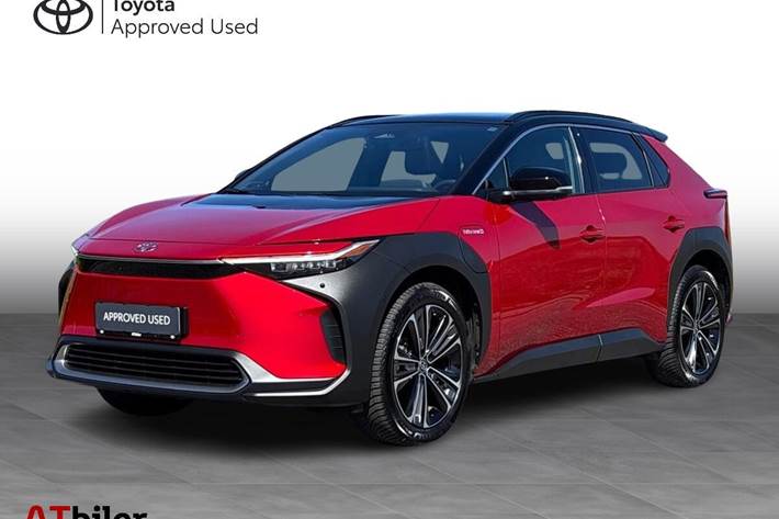 Rød Toyota BZ4X fra 2023