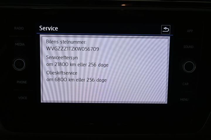 Sort VW Touran fra 2019