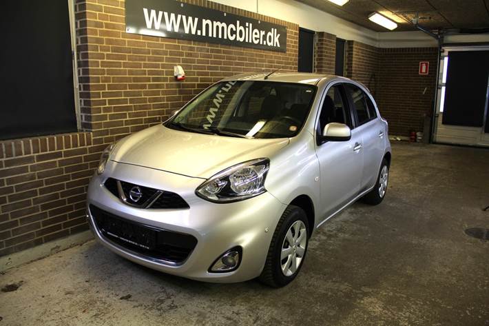 Sølv Nissan Micra fra 2014