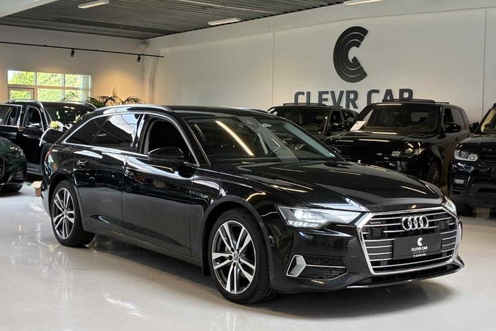 Sort Audi A6 fra 2019 set udefra
