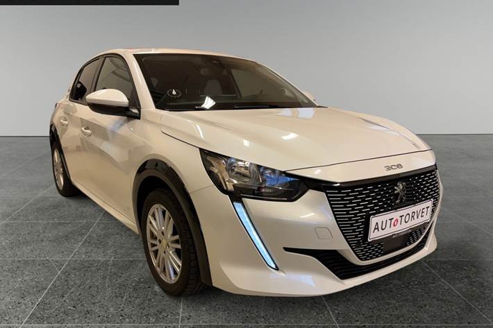 Hvid Peugeot e-208 fra 2020