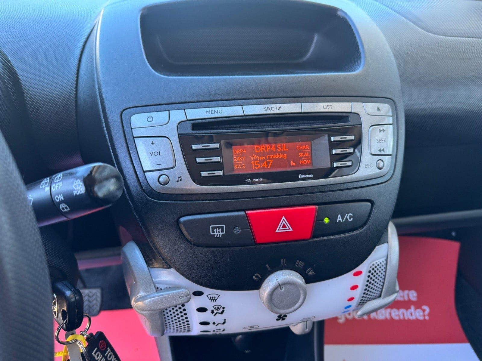 Hvid Toyota Aygo fra 2014