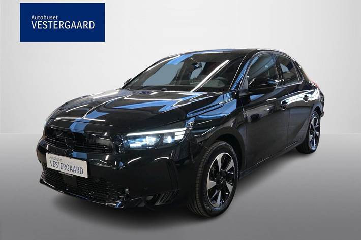 Sort Opel Corsa-e fra 2024 set udefra